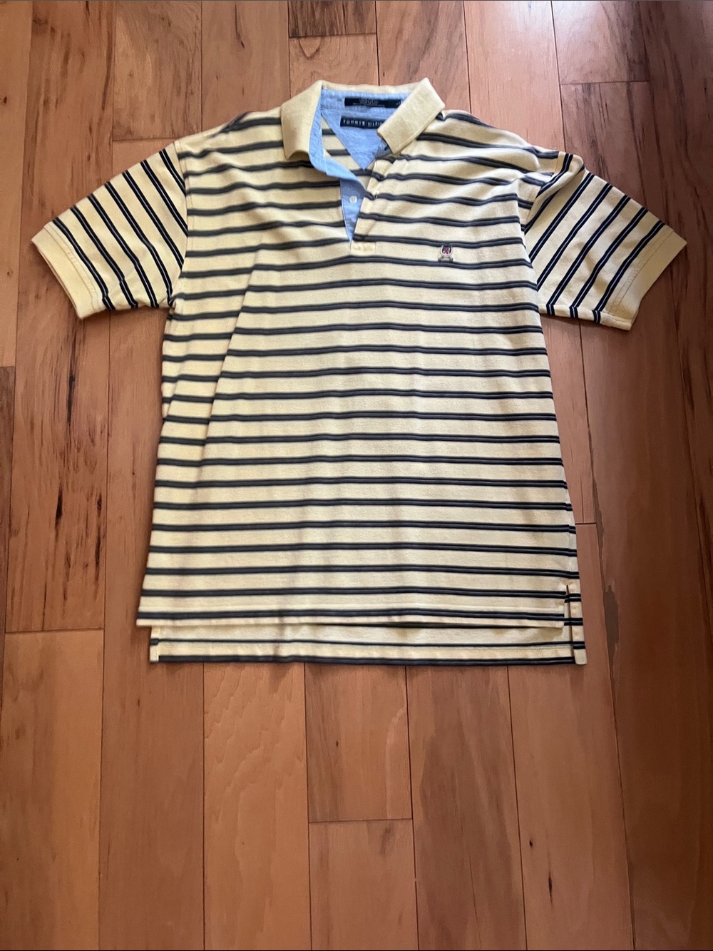 Tommy Hilfiger Yellow & Navy Striped Polo